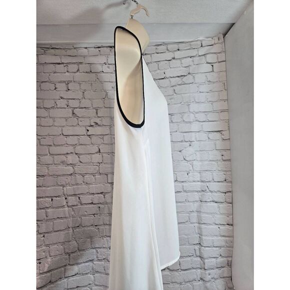 Style & Co. Womens Size Large White/Black Hi-Low Swing Blouse - Picture 5 of 7
